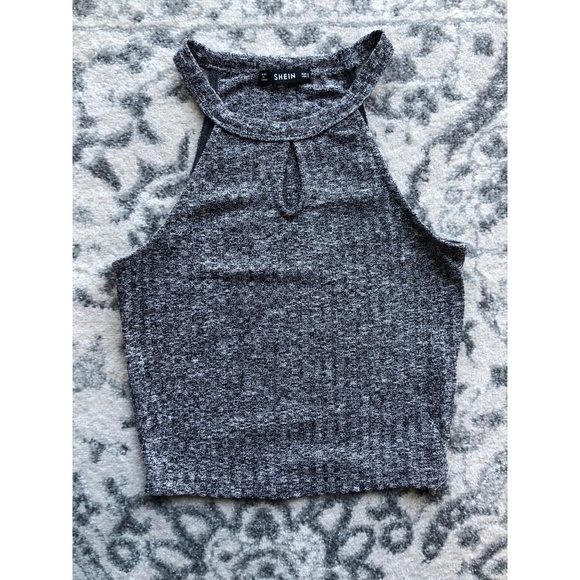 SHEIN Tops - Shein Gray Ribbed Crop Top